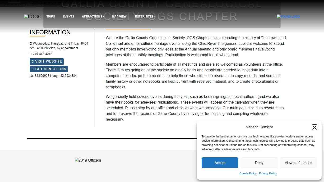 Gallia County Genealogical Society, OGS Chapter - Lewis and Clark Trail Experience